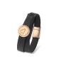 Preview: Leather bracelet with hoofprint nugget